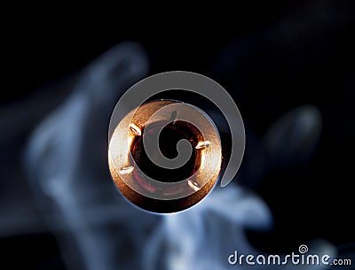 Flying bullet Stock Photo