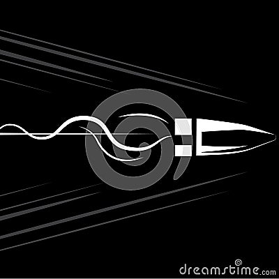 Flying bullet vector Vector Illustration