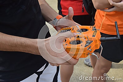 Flying Camera Drone Remote Control RC Editorial Stock Photo