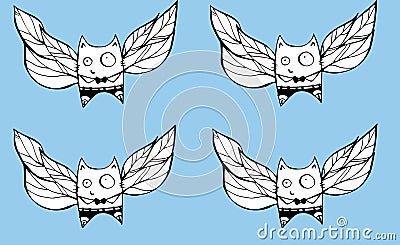 Flying cats Stock Photo