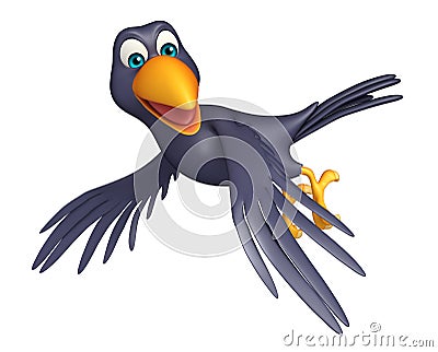 flying Crow cartoon character Cartoon Illustration