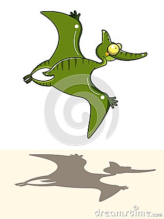 Flying dinosaur Cartoon Illustration