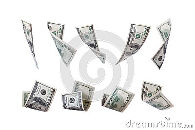 Flying Dollar Money Stock Photo