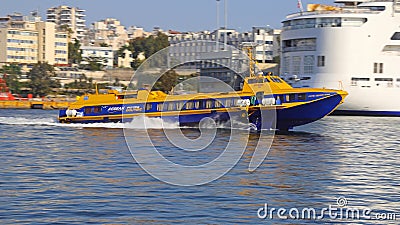 FLYING DOLPHIN HYDROFOIL - GREECE Editorial Stock Photo