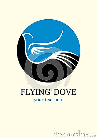 Flying Dove Logo Vector Illustration