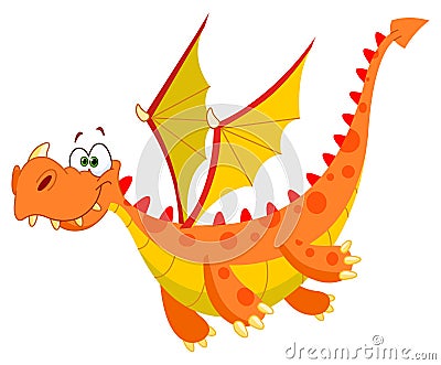 Flying dragon Vector Illustration