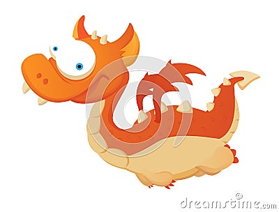 Flying Dragon Vector Illustration