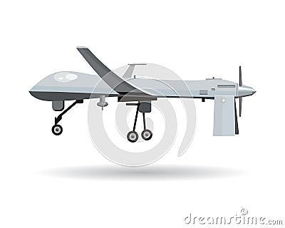 Flying Drone Vector Illustration in Flat Design Vector Illustration