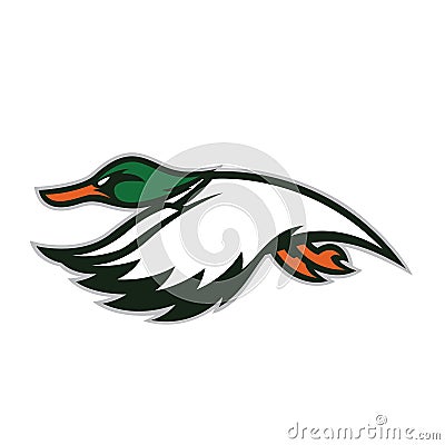 Flying duck mascot Vector Illustration