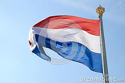 Flying dutch flag and crown Stock Photo