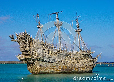 Flying Dutchman Disney's Castaway Cays Lagoon Editorial Stock Photo