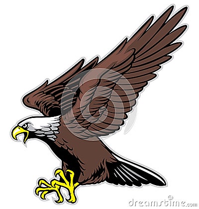 Flying eagle Vector Illustration