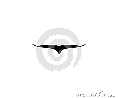 Flying falcon logo template. Eagle silhouette vector design Vector Illustration