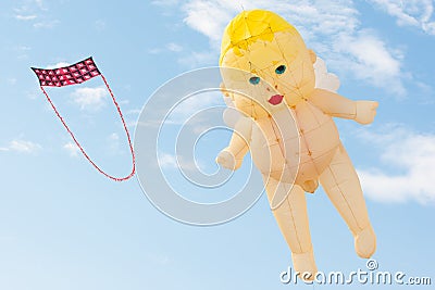 Flying fancy kite Stock Photo