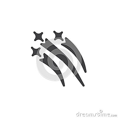 Flying firework stars vector icon Vector Illustration