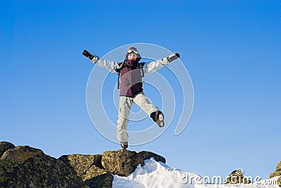 Flying girl Stock Photo