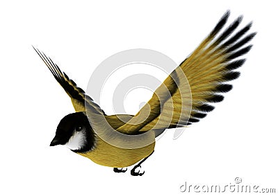 Flying Goldfinch Stock Photo