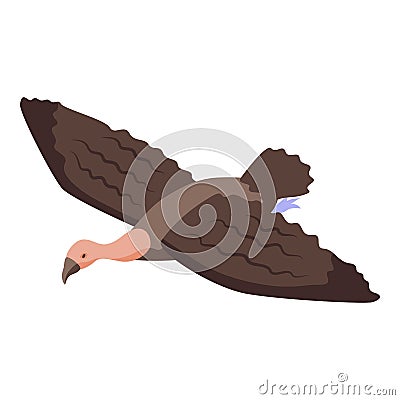 Flying griffin icon isometric vector. Vulture bird Vector Illustration