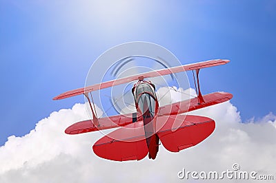 Flying high above the clouds Stock Photo