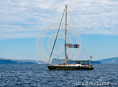 Flying the Jolly roger Editorial Stock Photo