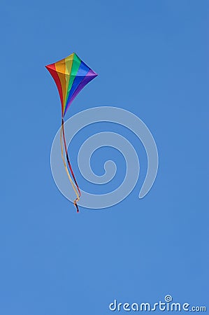 Flying a kite Stock Photo