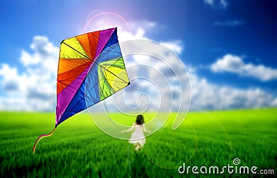 Flying kite Stock Photo