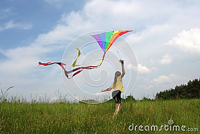 Flying kite Stock Photo