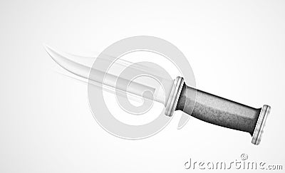 Flying knife Vector Illustration