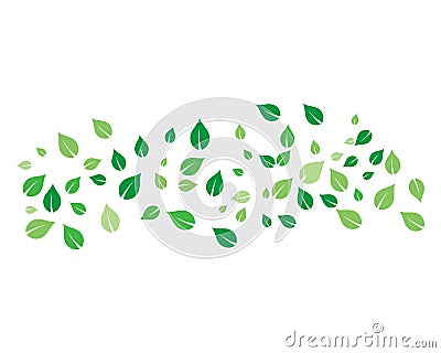 flying leaves vector Vector Illustration