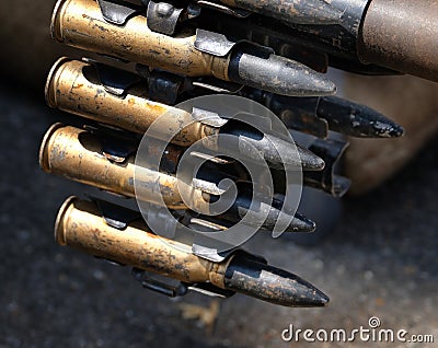 20 millimetre cannon shells. Editorial Stock Photo