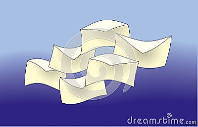 Flying letters Vector Illustration