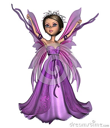 Flying Little Fairy Butterfly Stock Photo