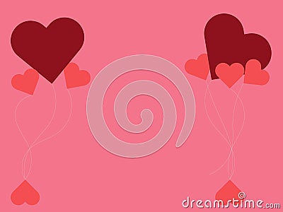 flying love balloon vector illustration. Vector Illustration