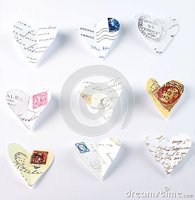 Flying love letters Stock Photo