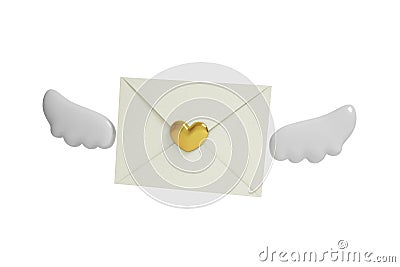 Flying love letters Stock Photo