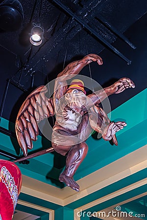 Flying Monkey - Yellow Brick Road Casino - Chittenango, New York Editorial Stock Photo