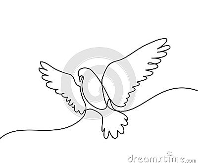 Flying pigeon logo Vector Illustration