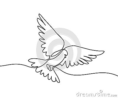 Flying pigeon logo Vector Illustration