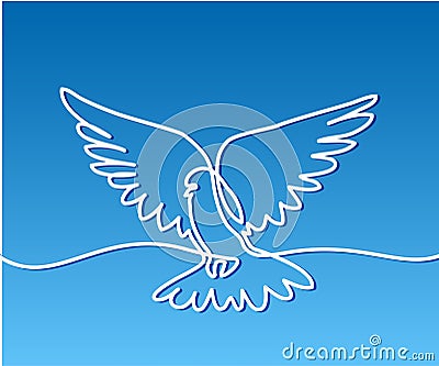 Flying pigeon logo Vector Illustration