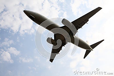 Flying plane Stock Photo