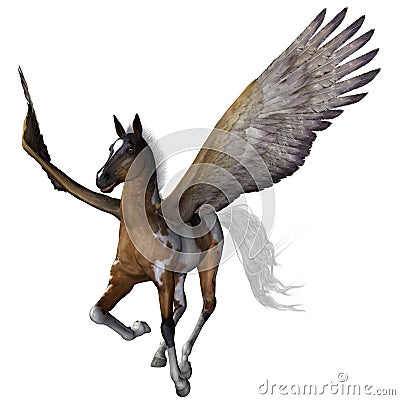 Flying pony Stock Photo