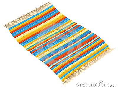 Flying Rag Rug Carpet Vector Illustration