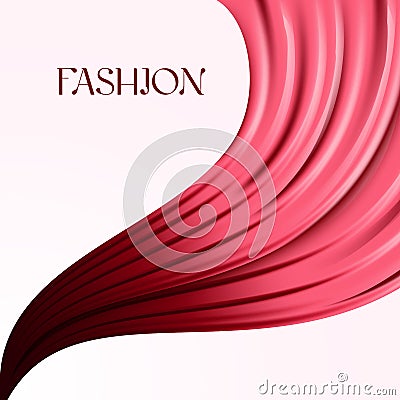 Flying silk fabric Vector Illustration