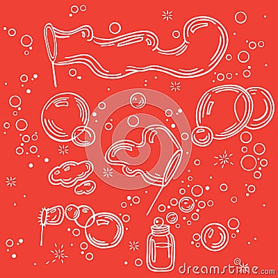 Flying soup bubble Stock Photo