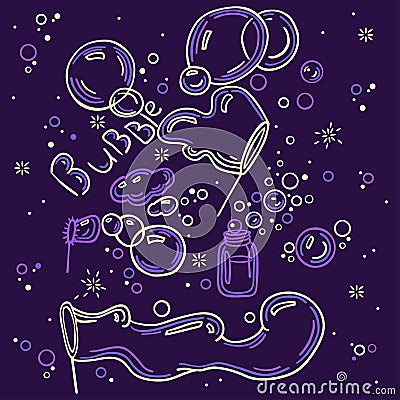 Flying soup bubble Stock Photo