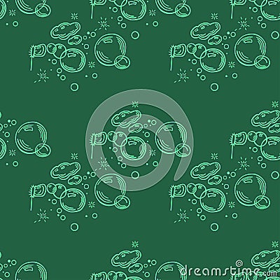 Flying soup bubble Stock Photo