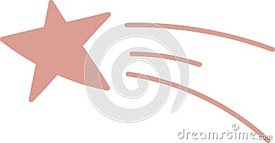 Flying Star Doodle Vector Illustration