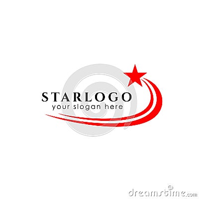 Flying star logo design stock template. star vector icon Vector Illustration