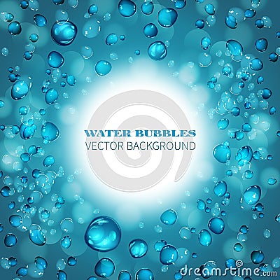 Flying water droplets Vector Illustration