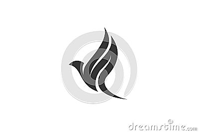 Flying Wings Bird Logo abstract design vector template Vector Illustration